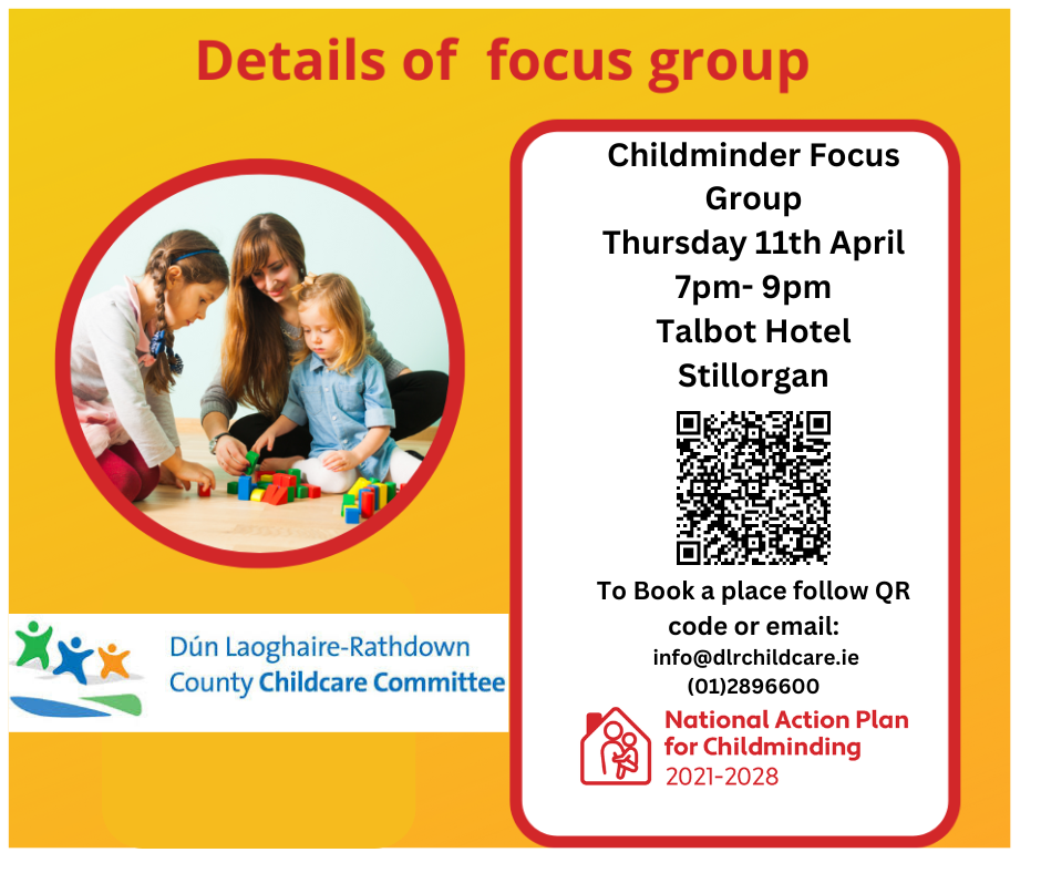 Poster with details of Childminder Focus Group