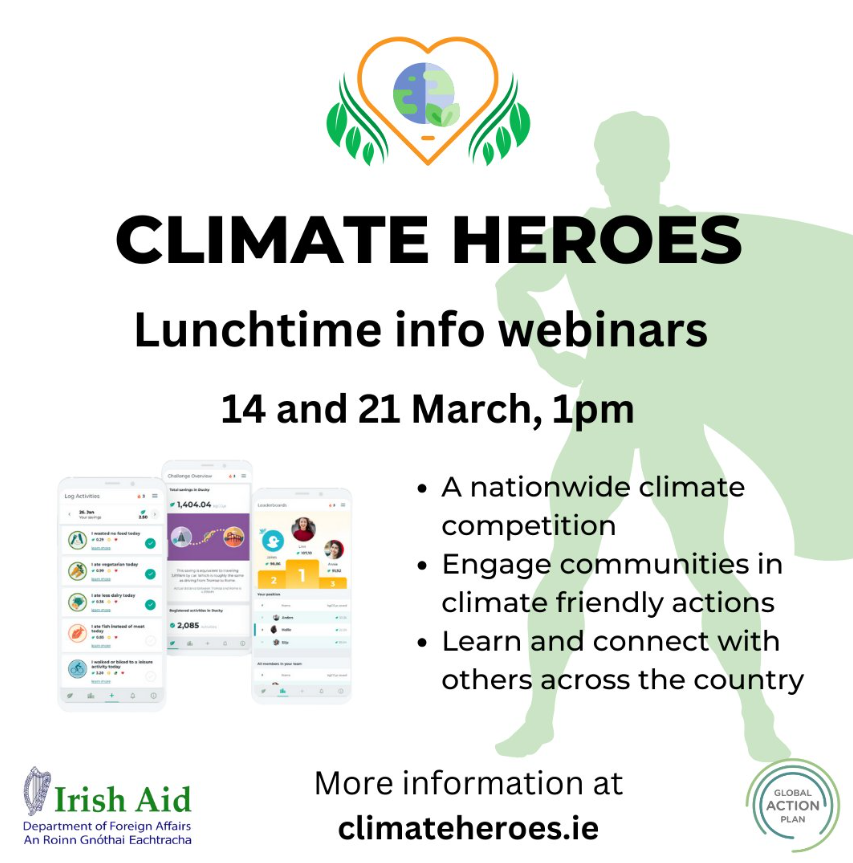 Poster for Climate Heroes Information Webinar